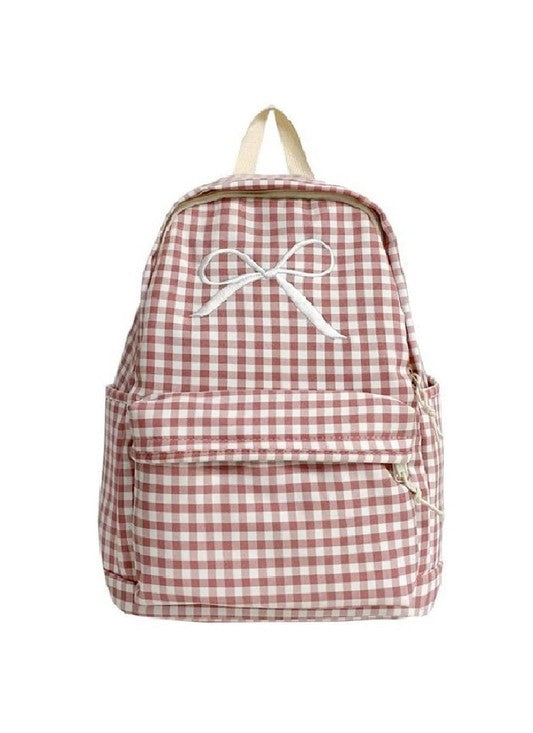 Gingham Bow Backpack