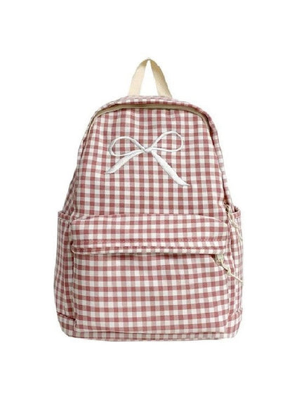 Gingham Bow Backpack