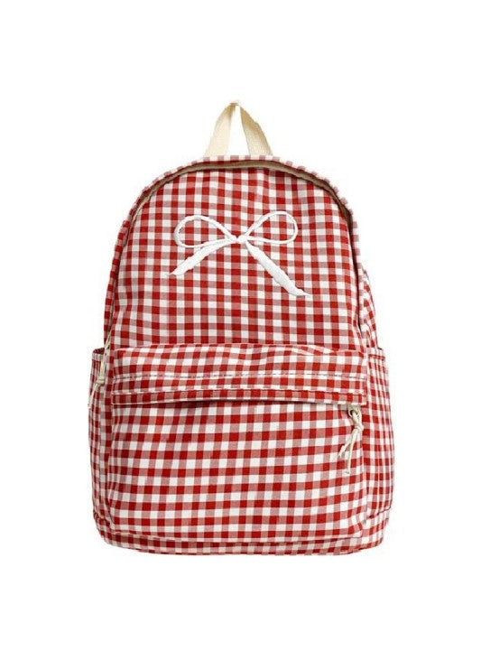 Gingham Bow Backpack