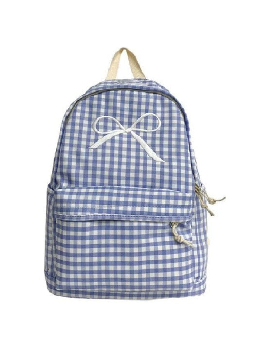 Gingham Bow Backpack