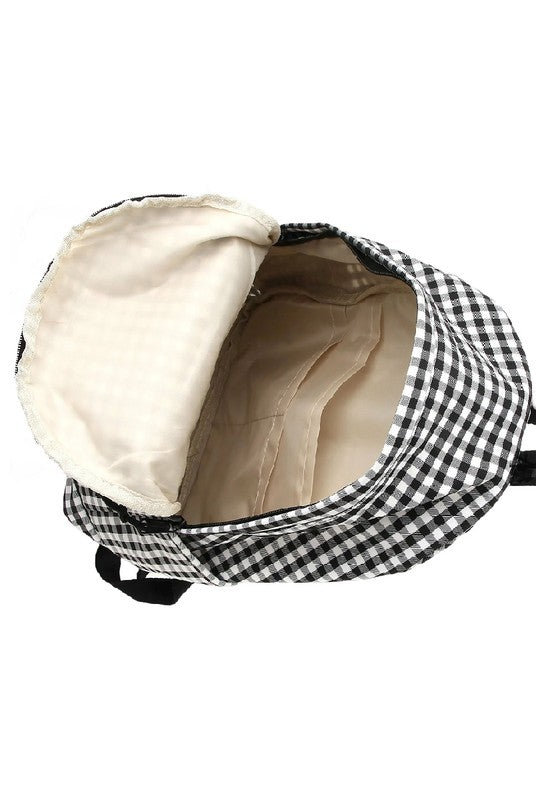 Gingham Bow Backpack
