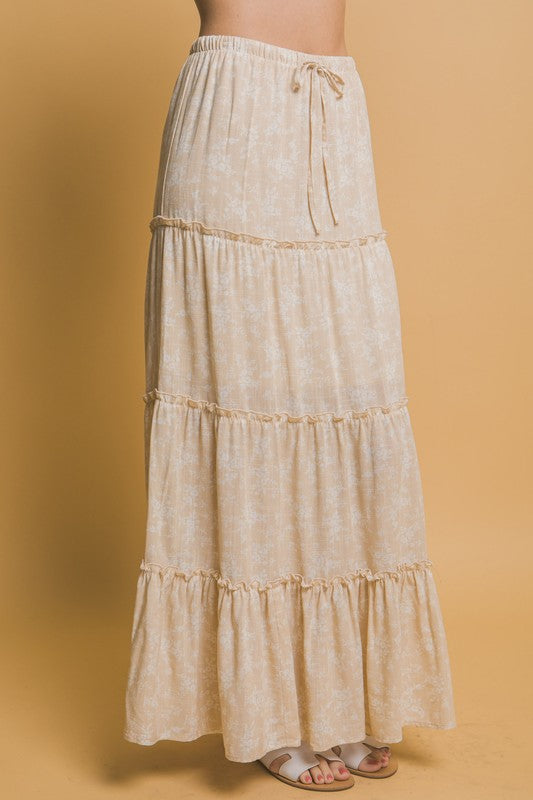 Constance Ivory Floral Maxi Skirt
