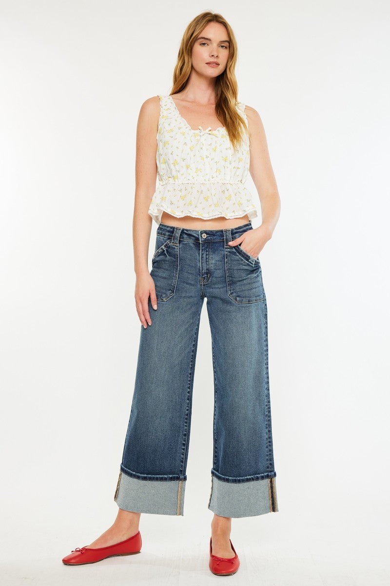 Kancan Beck Wide Leg Jeans