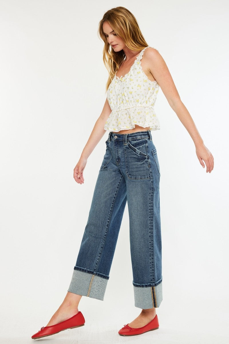 Kancan Beck Wide Leg Jeans