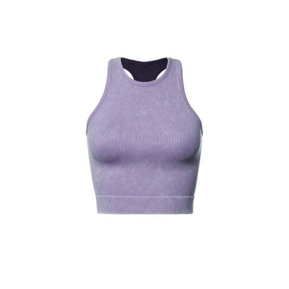 Mineral Ribbed Racerback Crop Tank