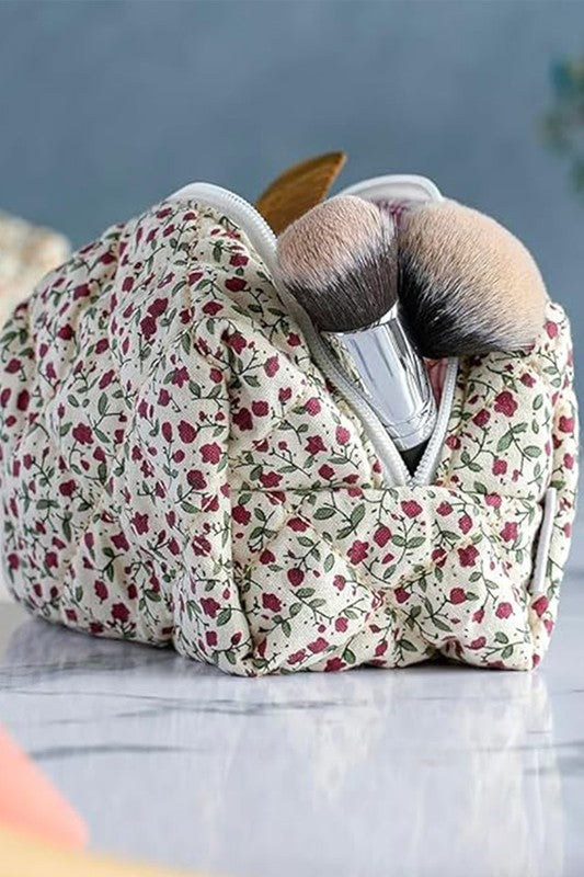 Quilted Makeup Pouch
