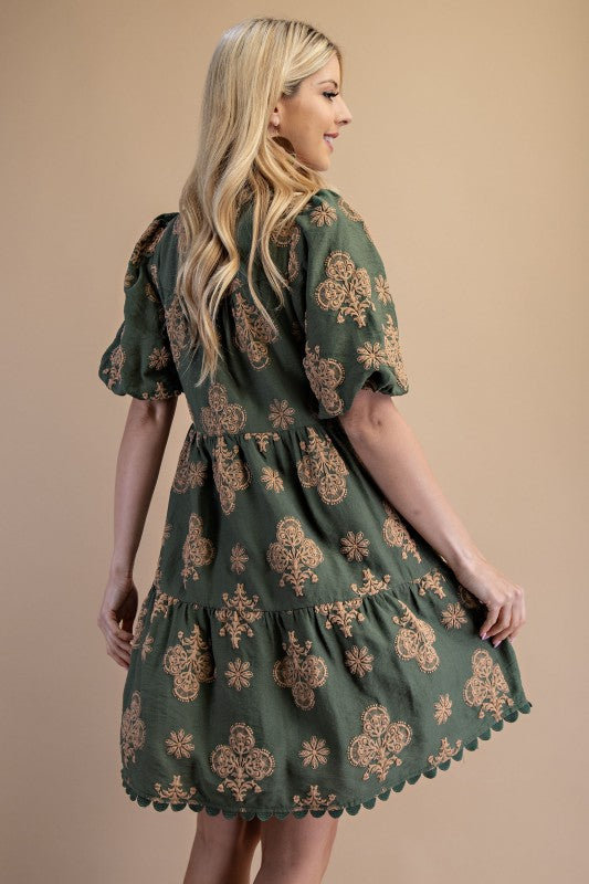 Nessa Ornate Babydoll Dress