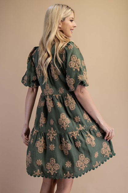 Nessa Ornate Babydoll Dress