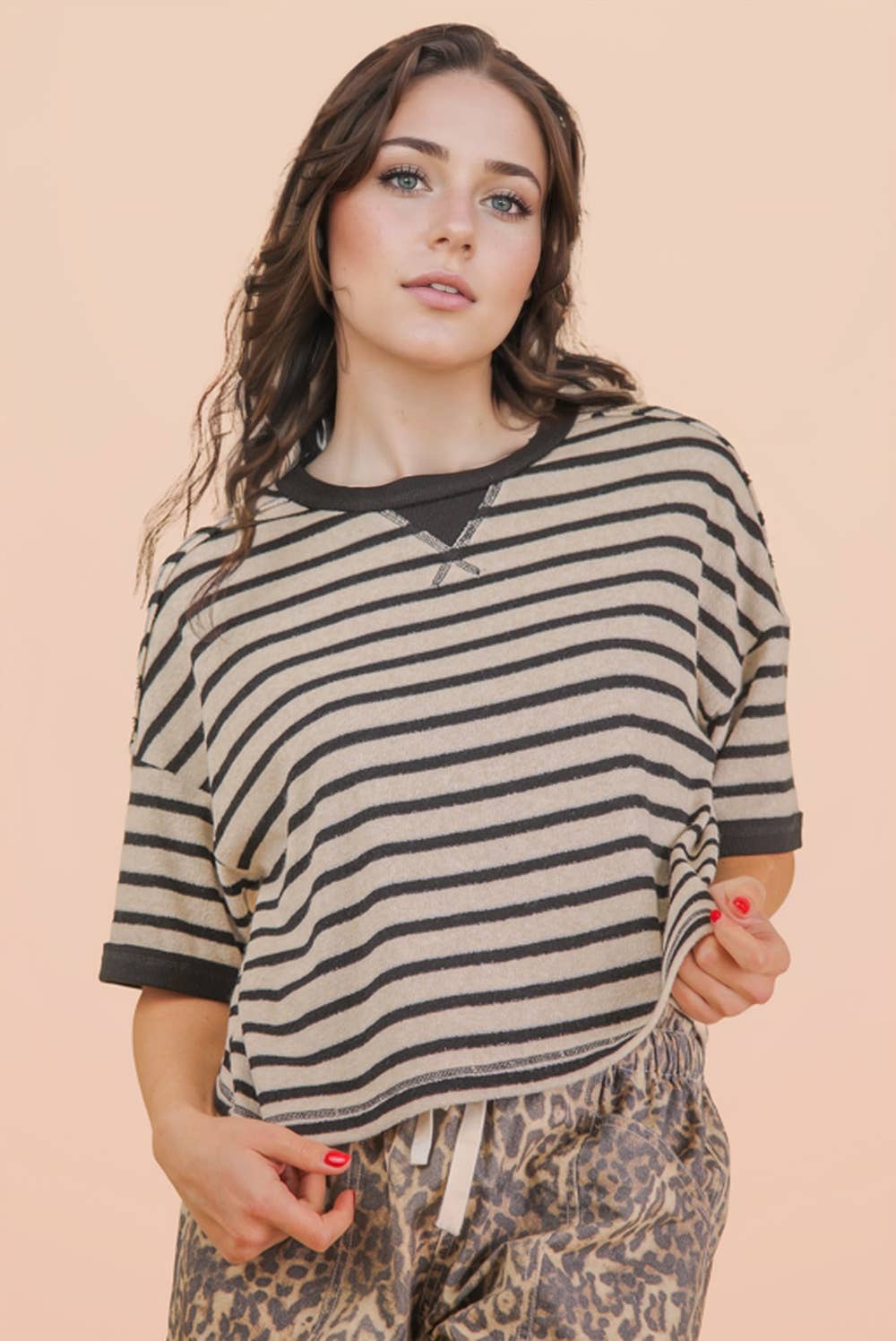 Alice Oversized Striped Boxy Tee