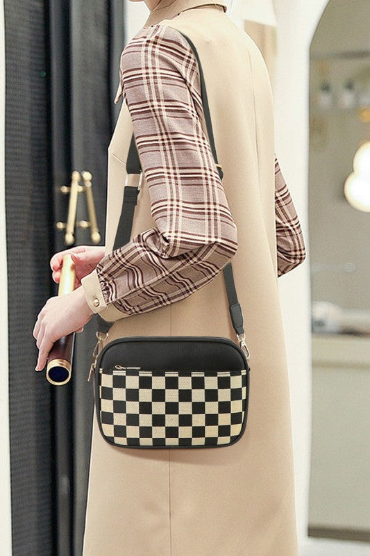 Checkered Crossbody Bag