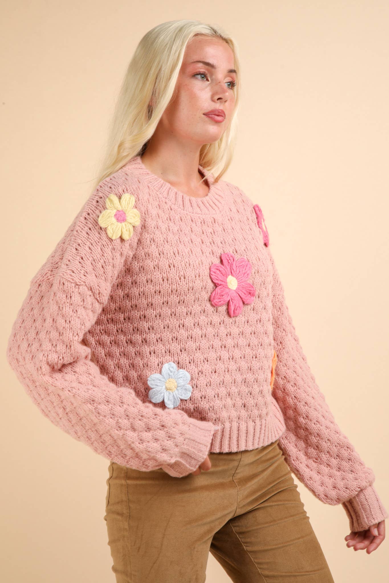 Addison Flower Applique Sweater