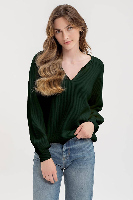 Carlin Hunter Split Neck Sweater