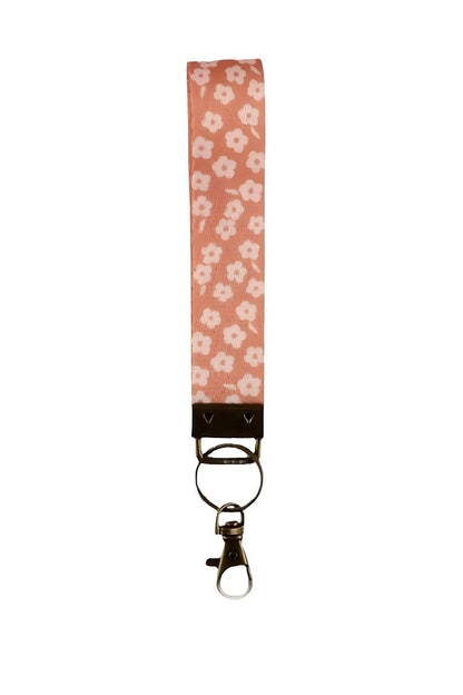 Whimsy Printed Wristlet Keychain