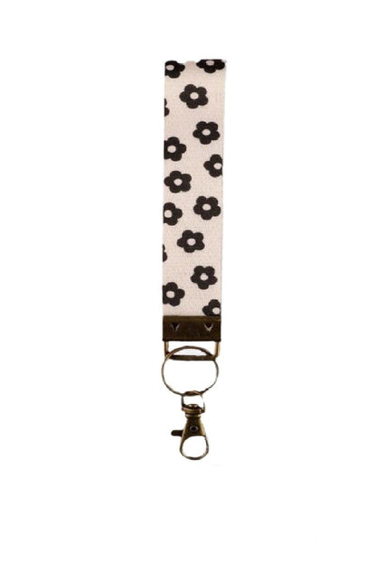 Whimsy Printed Wristlet Keychain
