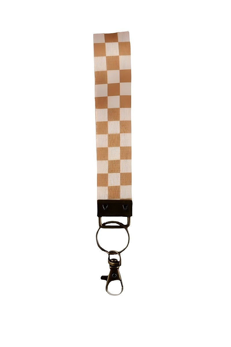 Whimsy Printed Wristlet Keychain