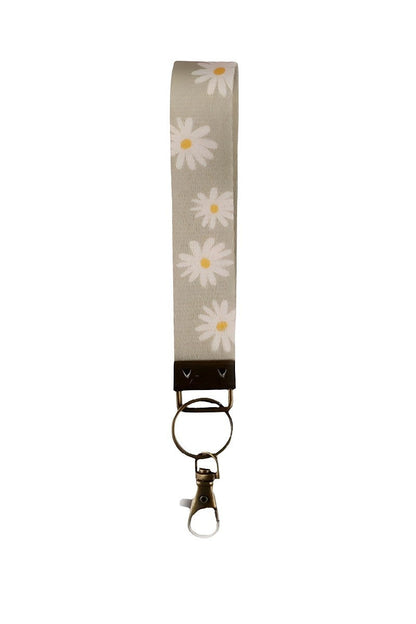 Whimsy Printed Wristlet Keychain