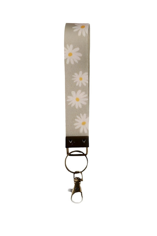 Whimsy Printed Wristlet Keychain