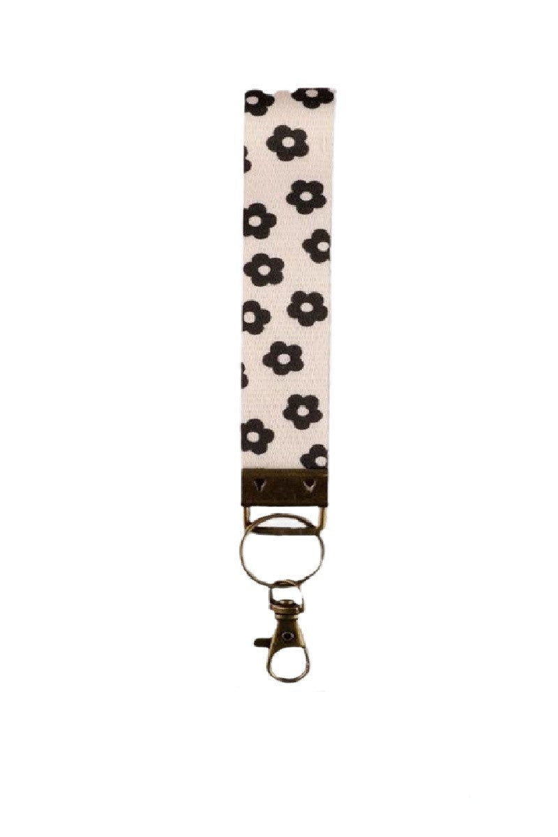 Whimsy Printed Wristlet Keychain