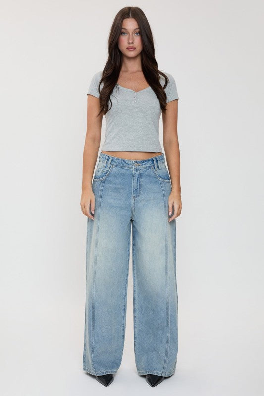 YMI Becka Baggy Wide Leg Jeans