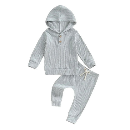 Baby Boys Ribbed Hoodie Set