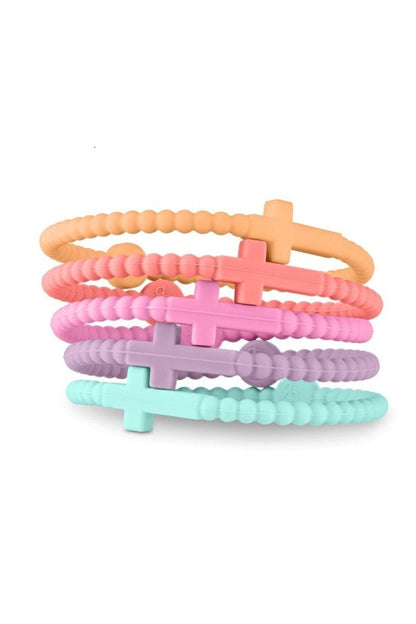 Cross Silicone Bracelet Set