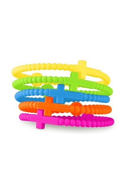 Cross Silicone Bracelet Set