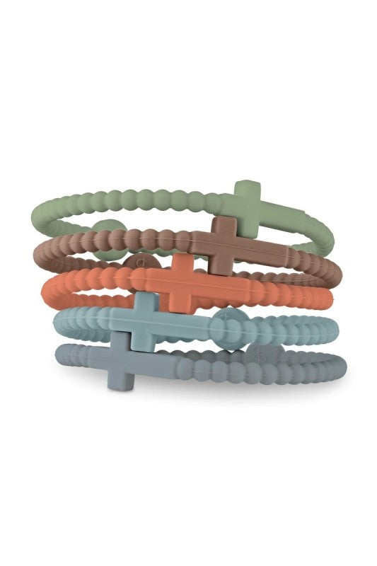 Cross Silicone Bracelet Set