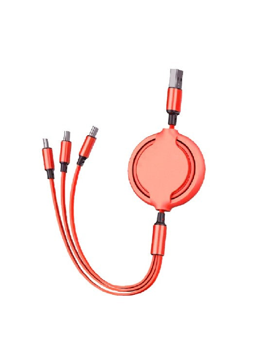 Retractable 3-n-1 Universal Fast Charging Cable