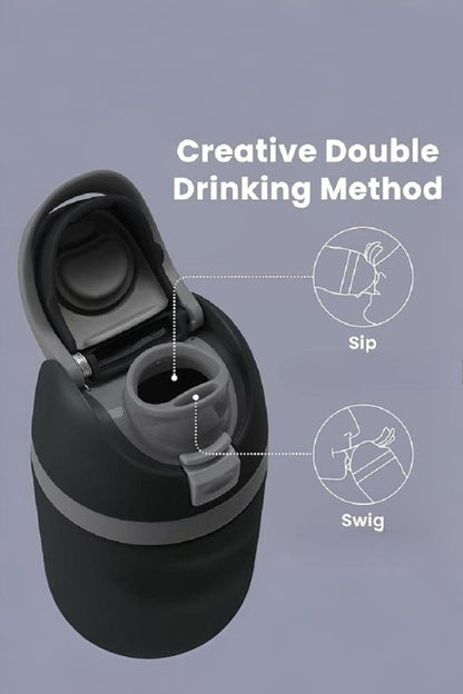 Snap Lid Insulated Water Bottle