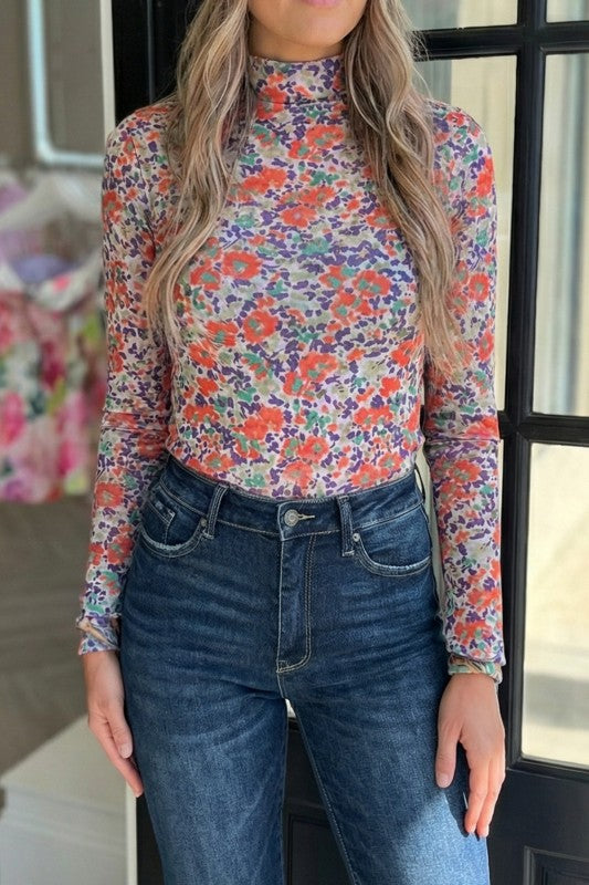 Sybil Floral Mesh Top