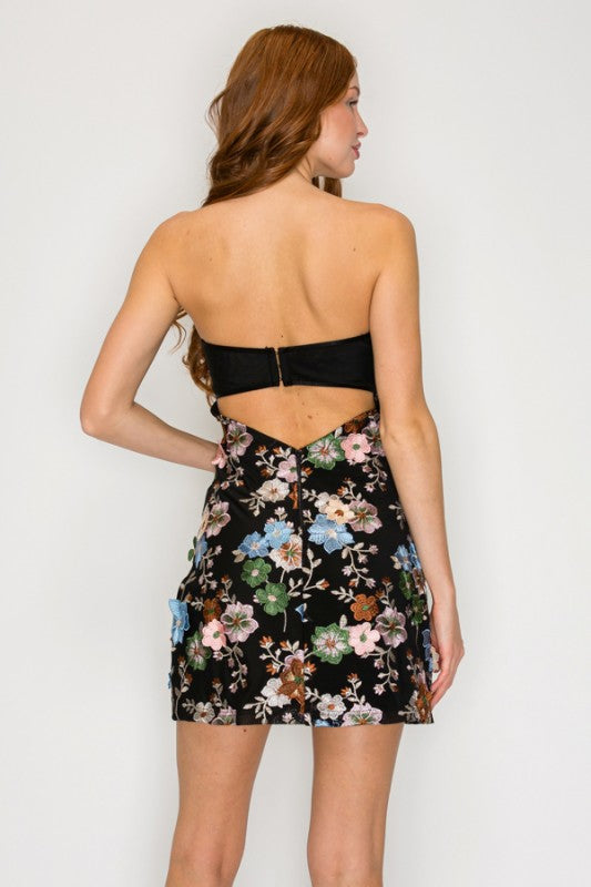 Rosamund Embellished Strapless Mini Dress