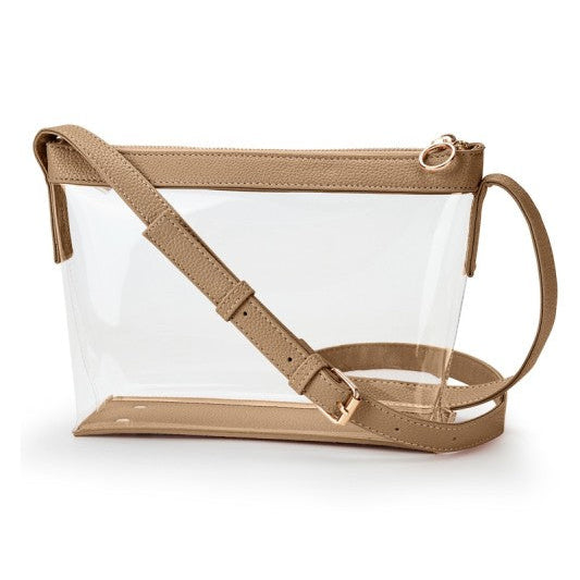 Clear Basic Light Brown Crossbody Bag