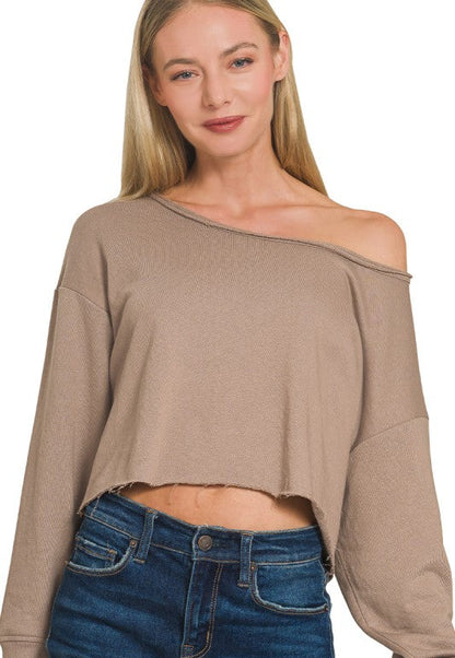 Ginny Oversized Crop Longsleeve Top