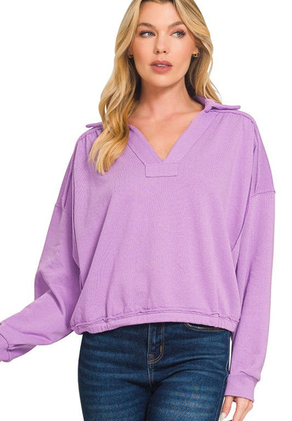Noelle Oversized Collared Top