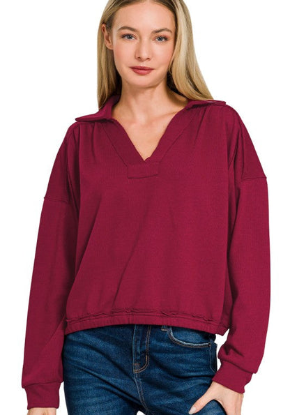 Noelle Oversized Collared Top