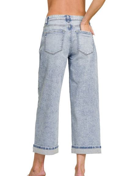 Zenana Redburn Cropped Straight Jeans