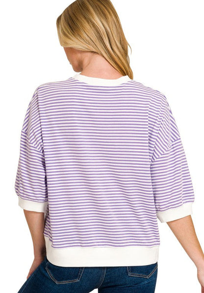 Anna Striped Banded Boxy Top