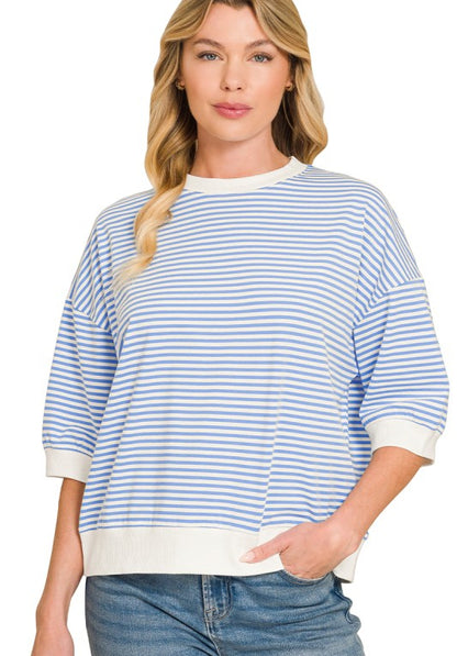 Anna Striped Banded Boxy Top