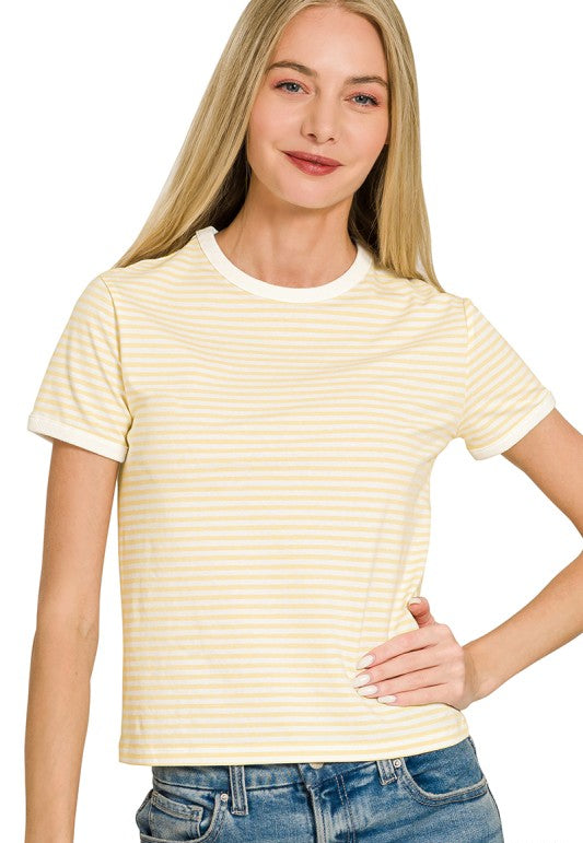 Anna Striped Ringer Tee