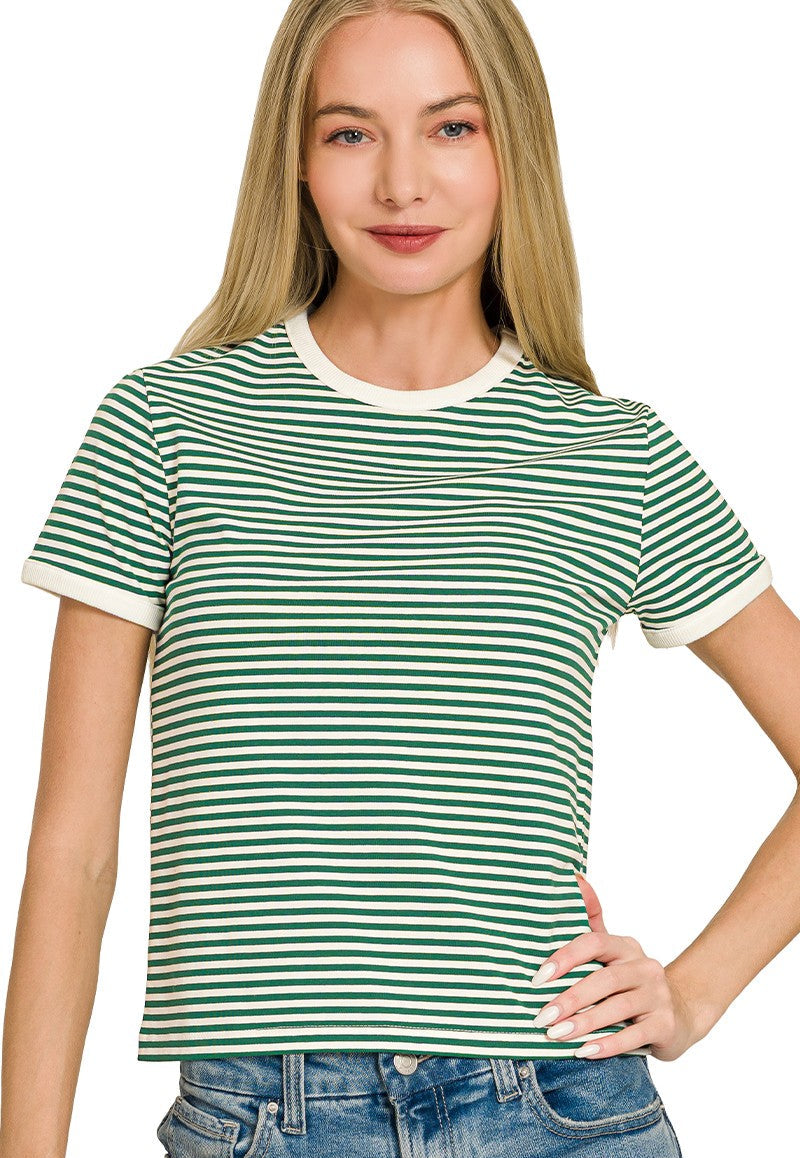 Anna Striped Ringer Tee