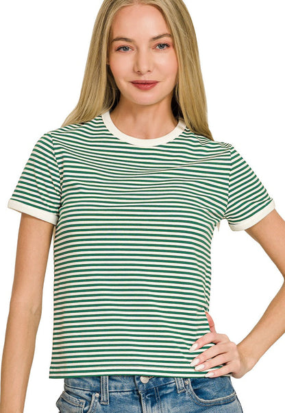 Anna Striped Ringer Tee
