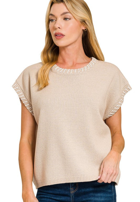 Shiloh Stitch Knit Sleeveless Top