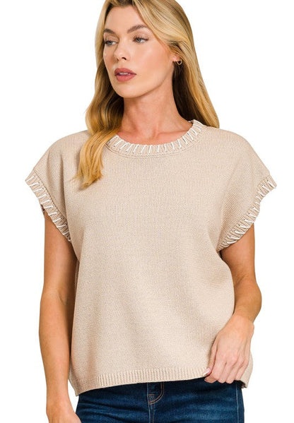 Shiloh Stitch Knit Sleeveless Top