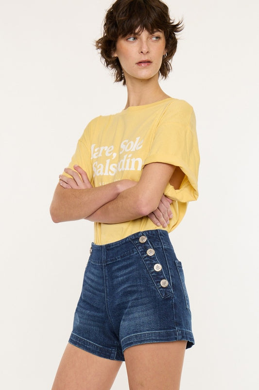 Kancan Verbena Sailor Button Shorts