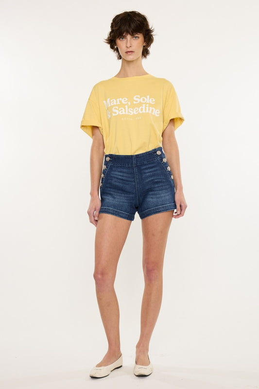 Kancan Verbena Sailor Button Shorts