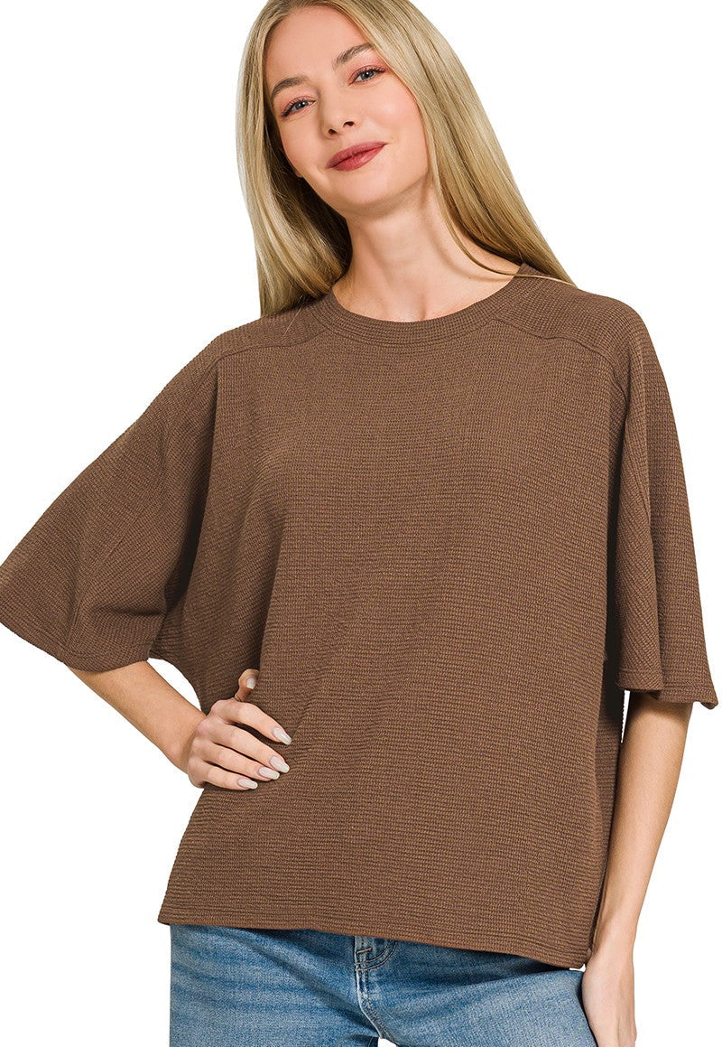 Maranda Knit 3/4 Sleeve Top