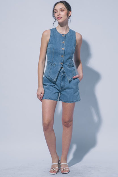 Sable Denim Vest