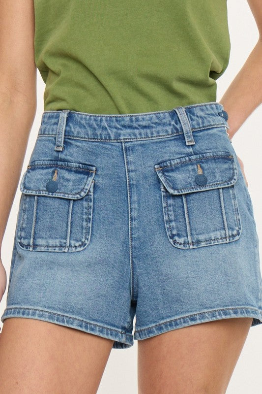 Kancan Kimball Retro Front Pocket Shorts