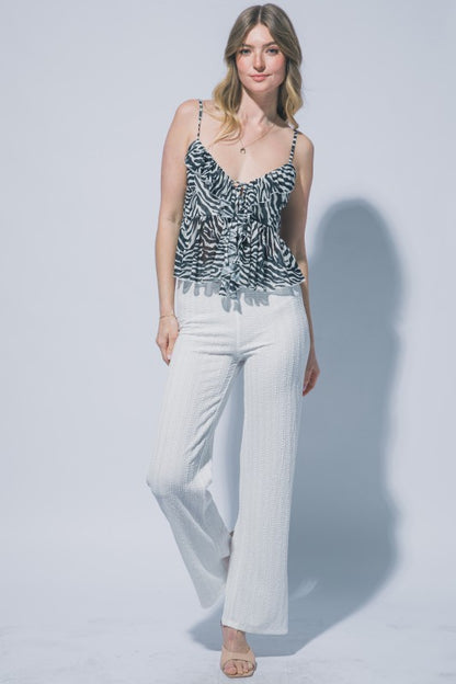 Maddie Zebra Peplum Blouse