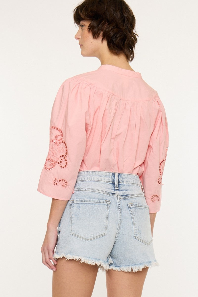 Kancan Gardenia Acid Wash Shorts